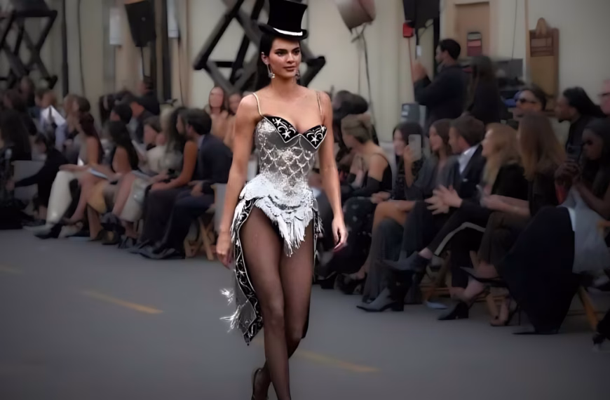 Kendall Jenner Turns Heads in Nicole Kidman’s Showgirl Dress